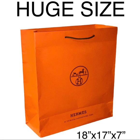 4 pc Hermes Box Bag HUGE Gift empty XL Long Ribbon Storage Replacement Decoratn - Picture 5 of 7